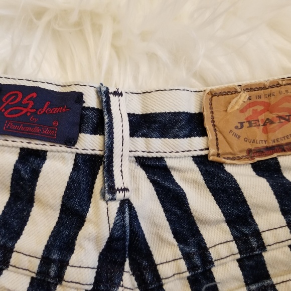 Vintage Nautical Train Stripe High Waist Short - Picture 5 of 7